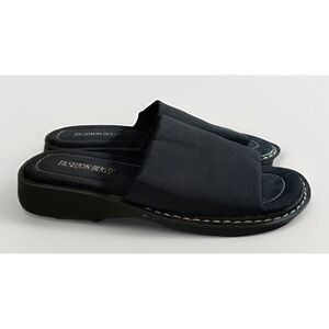 Fashion Bug Retro Y2K Black Chunky Slide Sandals Women's Size 8 Vintage